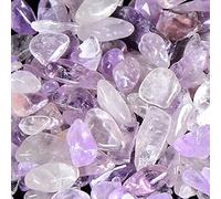 100g/200g Natural Crystal Gravel Specimen Rose Quartz Amethyst Home Decor Colorful Stone for Aquarium Decoration (Color : Lilac Amethyst, Size : 100g)