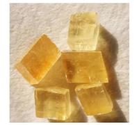 100g 3-5cm Orange Clear Spar Stone Yellow Calcite Rough Gift