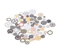 100g Alloy Steam Punk Gears Antique Metal Craft Pendant Clock Gear for DIY Projects