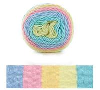 100g/Ball Rainbow Colorful Cotton Knitting Yarn 5 Strand Hand-Woven Thread for Thick Crochet Blanket Scarf Hat Sweater Cashmere Yarn for Crocheting