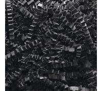 100g - BLACK CRINKLE/ZIGZAG Shredded Paper Gift Packaging Festive Hamper Basket Filler