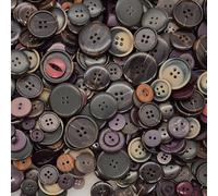 100g Button Mix - Assorted Buttons per Pack, 9mm - 30mm, Ideal for Sewing, Crafting, DIY Projects, and Clothing Repairs, 2 Holes and 4 Holes - Vintage Brown Mix