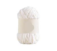 100g Chenille Gold Velvet Wool Ball - Handmade DIY Knitted Scarf Thick Thread Edelweiss Crochet Hook Slippers(Milkwhite)