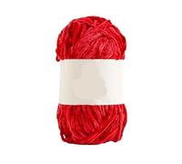 100g Chenille Gold Velvet Wool Ball - Handmade DIY Knitted Scarf Thick Thread Edelweiss Crochet Hook Slippers(Red)