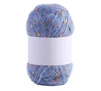 100g Colored Dots Mohair Polar Fleece Beanie Thread for DIY Scarf, Hat, Bag, and Doll Making(Sky Blue)
