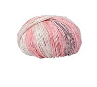 100g Cotton Yarn for DIY Knitting - Segment Dyeing Pure Cotton Wool Ball for Hand Knitting Projects(Pink)