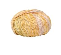 100g Cotton Yarn for DIY Knitting - Segment Dyeing Pure Cotton Wool Ball for Hand Knitting Projects(Yellow)