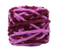 100g/DIY Ball Ice Stripe Thread Thick Yarn Single Strand Stick Hand Woven Scarf Slippers and Knitted Bag 50m Soft and Warm for Crochet & Knitting(25 Wine-red Purple)