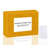 100g Ear/thly Der/m Turmeric Soap Bar Organic,Turmeric Soap for Dark Spots,Natural Handmade Ko/jic Acid So/ap for Face&Body,Tur/meric Glow S/oap,Dark Spot Corrector Remover,Anti Ageing SKin,Whitening