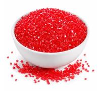 100g Edible Red Sanding Sugar Crystal Valentine’s Day Cake Crystal Sparkling Sugar Sprinkles Decorations Cupcake Cookies Doughnut Wedding Sparkling Sugar Cake Topper Sugars Sading Sprinkle(Red)