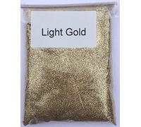 100g Fine Light Gold Craft Glitter Perfect for Arts & Crafts Project Sparkle Shine Bulk Resealable Bag, Yellow, Orange, Blue,- Gold, White, Green, Brown, Red, Pink, Black, Silver, Purple