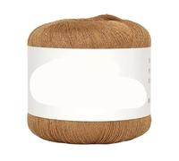 100g Flash Silk Linen Crochet Thread - Hand-Knitted Fine Wool for Spring and Summer Projects(95#Lightcoffee)