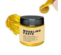 100G Golden Acrylic Modeling Paste,with Plastic Bags,Modeling Paste for Textured Art,Golden Gel for 3D Art, Modeling Clay for DIY Crafts, Enhances Sculptures Material, Craft Enthusiast Sculpture