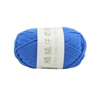 100g Hand Woven Doll Thread - Five Strands of Cute Milk Cotton Yarn for Crafting and DIY Projects(30LightRoyalBlue)