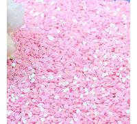 100g Iridescent Heart Shaped Confetti Glitter Sequins Flat PVC Star Mini Paillettes for Scrapbook Embellishment Cardmaking Jewelry Making Nail Manicure Wedding Birthday Party Decorartions (Pink)
