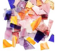 100g Irregular Shape Mica Mosaic Tiles DIY Craft Colored Fragments Glass Making Materials Home Decoration(Color-11)
