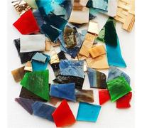 100g Irregular Shape Mica Mosaic Tiles DIY Craft Colored Fragments Glass Making Materials Home Decoration(Color-08)