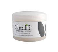 100g Jar of African Black Soap, traditionally made using Unrefined Shea Butter, Cocoa Pod Ash, & Virgin Coconut Oil. Contains No SLS, Detergents & Parabens. Ideal for very Sensitive Skin types, supplied direct by Shea Life Skincare. 100g Jar