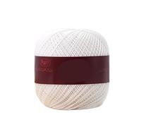 100g Mercerized Cotton Lace Thread - Pure Cotton Medium Fine Crochet Thread for DIY Projects, Bags, and Sweaters(Milkywhite)