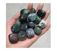 100g Natural Bulk Colored Crystal Stones, Natural Polished Stones, Suitable for Home Aquarium Decoration.(Moss Agate)