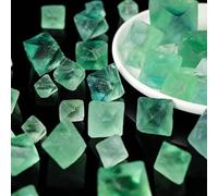 100g Natural Green Crystal Fluorite octahedral Colored Fluorite Natural raw Stone ore Specimen demagnetization Stone Aromatherapy Stone Home Decoration Stone