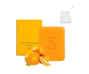 100g Natural Persimmon Soap |Gentlely Cleansing & Effective Body Control Persimmon Soap for Old People Smell