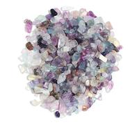 100g Natural Stones Mixed Crystal Material Crystal Gravel Stone Chips Ore Minerals Reiki Specimen Gemstones Aquarium Decoration-Fluorite-100g No hole