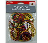 100G NEW STRONG COLOURED COLOR ASSORTED RUBBER BANDS OFFICE STATIONARY CRAFT ELASTIC BAND 100 G