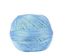 100g No. 7 Lace Thread - Silk Cotton Hand-Knitting & Mercerized Crochet Thread for Fine Crafting(07 Sky Blue)