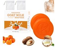 100g Persimmon Soap For Old People, Persimmon Goat Milk Soap, Persimmon Soap Bar For Body Odor Control, Fresh Deodorant Body Bar for Strong Odor Smell Remove, Natural Deodorant Cleansing Bar (2PC)