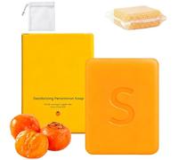 100g Persimmon Soap for Old People Smell, Persimmon Soap Bars for Odour Control with Green Tea Extract, Deodorant Body Bar for Strong Odor Smell Remove, Fresh Scent, Removes Sweat, for All Skin (1PC)
