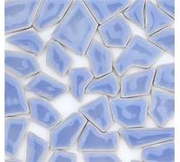 100g Porcelain Mosaic Tiles DIY Craft Ceramic Making Materials for DIY Art Craft Decoration(Light Blue)
