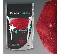 100g Premium Fine Holographic Glitter (Red)