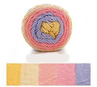 100g Rainbow Cotton Yarn Segment Dyeing 5 Strands of Milk Cotton Yarn DIY Hand Knitted Sofa Cushion Pillow Yarn 193m(1pc 30)