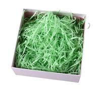 100g Red Shredded Tissue Paper, Crinkle Cut Paper Shred Filler, Colorful Gift Box Padding for Gift Wrapping, Christmas, Valentine's Day, Birthday, Wedding & Festive Presentations (Green)