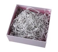 100g Red Shredded Tissue Paper, Crinkle Cut Paper Shred Filler, Colorful Gift Box Padding for Gift Wrapping, Christmas, Valentine's Day, Birthday, Wedding & Festive Presentations (Gray)
