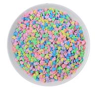 100g Resin Flatbacks Slime Accessories Clay Sprinkles Decoration for Slime Charms Filler DIY Slime Supplies Fake Candy Chocolate Cake Dessert Mud Particle Scrapbook Phone Case (heart10)