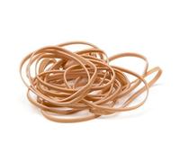 100g RUBBER BANDS ELASTIC BANDS - Size 32 = 100g Bag of Natural Colour Rubber Bands