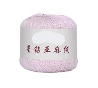 100g Sequined Linen Thread for DIY Hand-Knitting | Summer Crochet | Close-Fitting Bone-in Design(19#Lightpink)