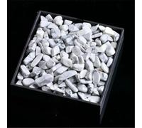 100g Seven Colored Agate Reusable Natural Crystal Transparent Gravel Ornament Decorative Landscape Craft for Garden Decoration-White