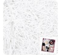 100g Shredded Tissue Paper for Gift Boxes White,100 Grams White Soft Shredded Paper for Hampers Filling and Packaging Filler Shreds Stuffing Paper for Christmas Birthday Baby Shower Gift Decor