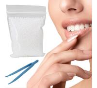 100g Tooth Repair Kit, 1pc Plastic Tweezers, Repair Replacement Thermoplastic Beads Temporary Tooth Filling, Ideal for Missing, Broken, Fake, Chipped Teeth