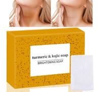 100g Turmeric Soap Bar Organic with Foaming Net,Earth/Ly De/Rm Turmeric Soap,Anti Ageing Skin Lightener,Turm/eric So/ap for Skin Brig_htening,Gen/tle So/ap for Acne with Collagen,Turm/eric,Smooth Skin