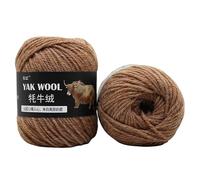 100g Yak Wool Yarn 3pcs Advanced Wool Soft Warmth Skin Friendly Natural for Hand Knitting Scarves Sweaters Hats Coats Bags Socks (08)