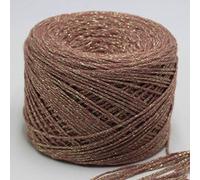 100g Yarn for Knitting & Crocheting Matethreads DIY Crochet Metallic + Cotton Metallized Thread Hand Knitting Blended(Skin Pink)