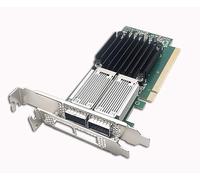 100GbE PCIEx16 IB/Ethernet Adapter Dual QSFP28 Port with Mellanox ConnectX4 MCX456A-ECAT Chipset, 100Gbps VPI EDR Network Server Card Support Windows/Linux/VMare/OFED