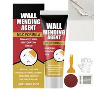 100GS Waterproof Filler Kit for Walls,High Strength Repair Agent with Scraper for Cracks,Quick-Drying White Ready Mixed Plaster Paste,Waterproof Wall Repair Cream & Mending Agent with Scraper Tool