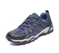 100junzidao Men's Waterproof Walking Shoes Outdoor Backpacking Anti-Slip Trekking Hiking Shoes Lightweight Breathable Comfor Table Durable Blue 7