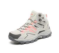 100junzidao Mid-Cut Hiking Mountaineering Boots Women's Waterproof Walking Shoes Men's Travel Camping Backpack Cycling Lightweight Com Table Pink 5.5