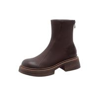 100junzidao Women's Platform Chelsea Boots Thick Sole Sock Boots with Stretch Fit English Style Hidden Height Increasing Boots for Daily Wear